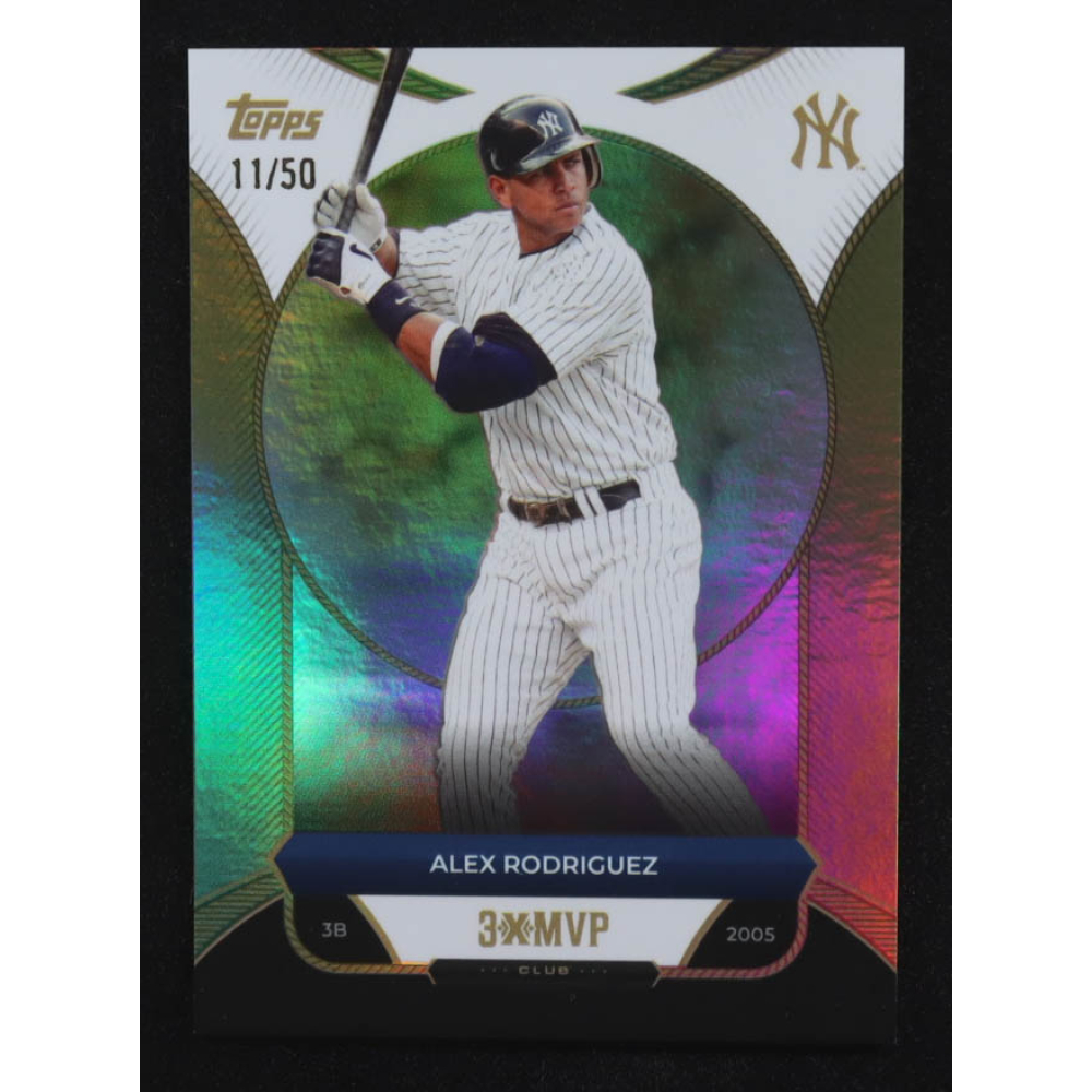 Alex Rodriguez 2025 Topps Welcome to the Club 3X MVP Gold Foil #11 #11/50 at PristineAuction.com