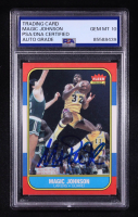 Magic Johnson Signed 1986-87 Fleer #53 (PSA | Auto Grade 10) at PristineAuction.com