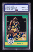 Larry Bird & Magic Johnson Signed 1984 Star Celtics Champs #11 IA (PSA | Auto 10) at PristineAuction.com