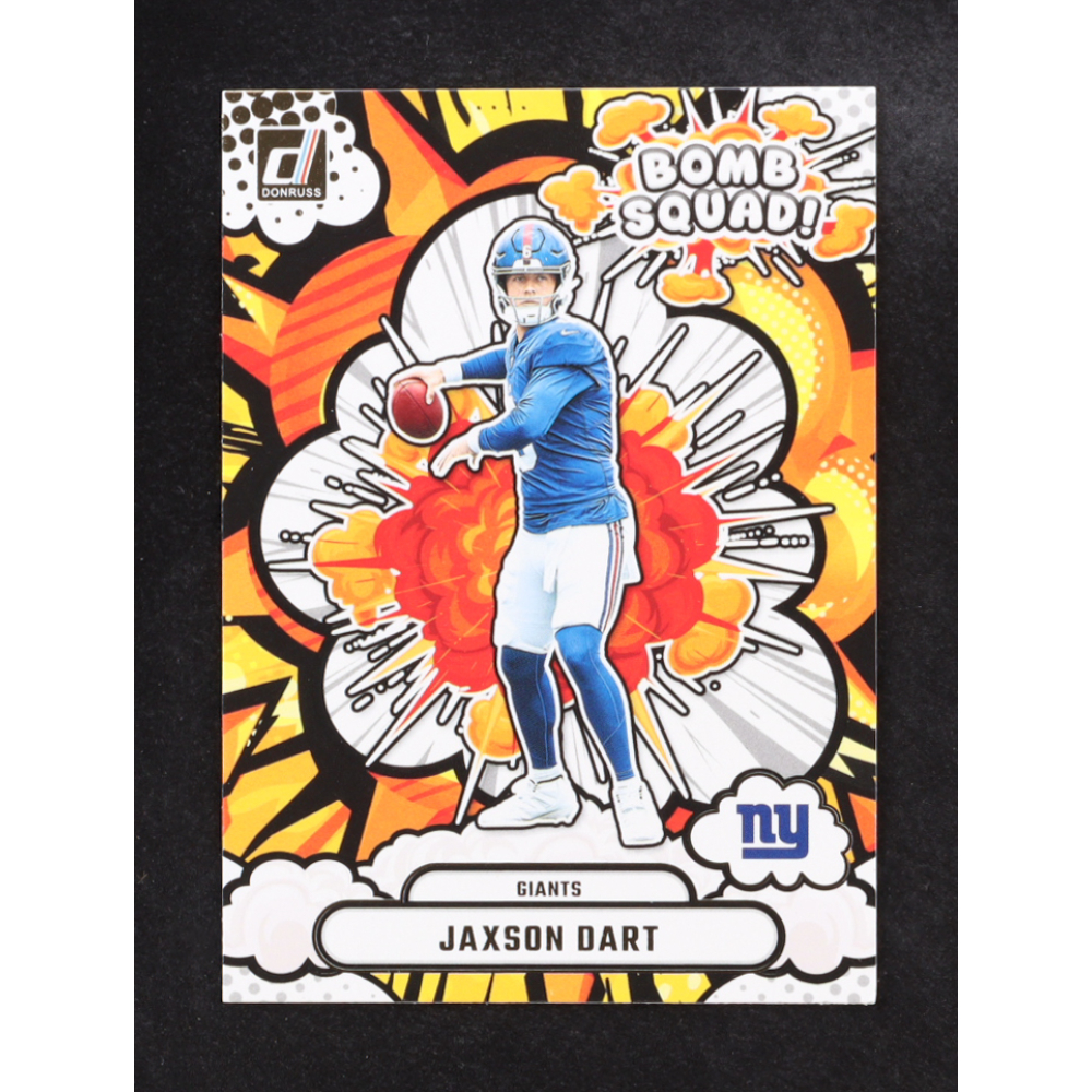 Jaxson Dart 2025 Donruss Bomb Squad #27 RC at PristineAuction.com