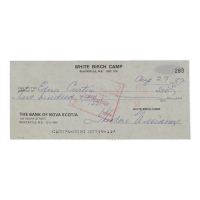 Ted Williams Signed 1987 Bank of Nova Scotia Personal Check (Williams) at PristineAuction.com