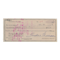 Ted Williams Signed 1976 State Street Bank Personal Check (Williams) at PristineAuction.com