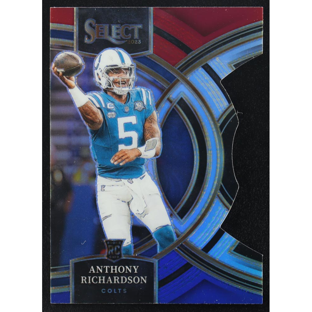 Anthony Richardson 2023 Select Red & Blue Die-Cut #117 RC at PristineAuction.com