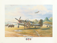 John Alison, "Tex" Hill, & Don Lopez Signed LE "The Tiger Sharks of China" Lithograph (AIV) at PristineAuction.com