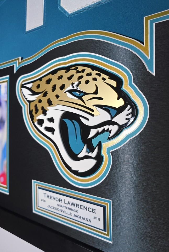 Trevor Lawrence Signed Jaguars Custom Framed LED Nike Jersey Display Inscribed "It Was Always The Jags" with (2) PSA 10 Graded Cards (Fanatics) at PristineAuction.com Trevor Lawrence Signed Jaguars Custom Framed LED Nike Jersey Display Inscribed "It Was Always The Jags" with (2) PSA 10 Graded Cards (Fanatics) at PristineAuction.com