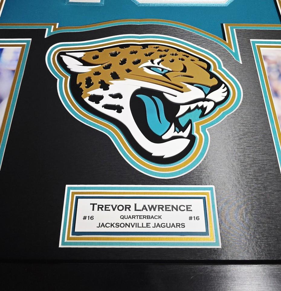 Trevor Lawrence Signed Jaguars Custom Framed LED Nike Jersey Display Inscribed "It Was Always The Jags" with (2) PSA 10 Graded Cards (Fanatics) at PristineAuction.com Trevor Lawrence Signed Jaguars Custom Framed LED Nike Jersey Display Inscribed "It Was Always The Jags" with (2) PSA 10 Graded Cards (Fanatics) at PristineAuction.com