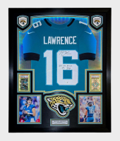 Trevor Lawrence Signed Jaguars Custom Framed LED Nike Jersey Display Inscribed "It Was Always The Jags" with (2) PSA 10 Graded Cards (Fanatics) at PristineAuction.com