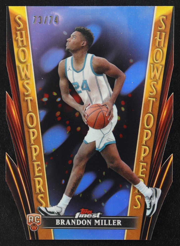 Brandon Miller 2023-24 Finest Showstoppers Die-Cut Refractors #SS22 #73/74 at PristineAuction.com Brandon Miller 2023-24 Finest Showstoppers Die-Cut Refractors #SS22 #73/74 at PristineAuction.com