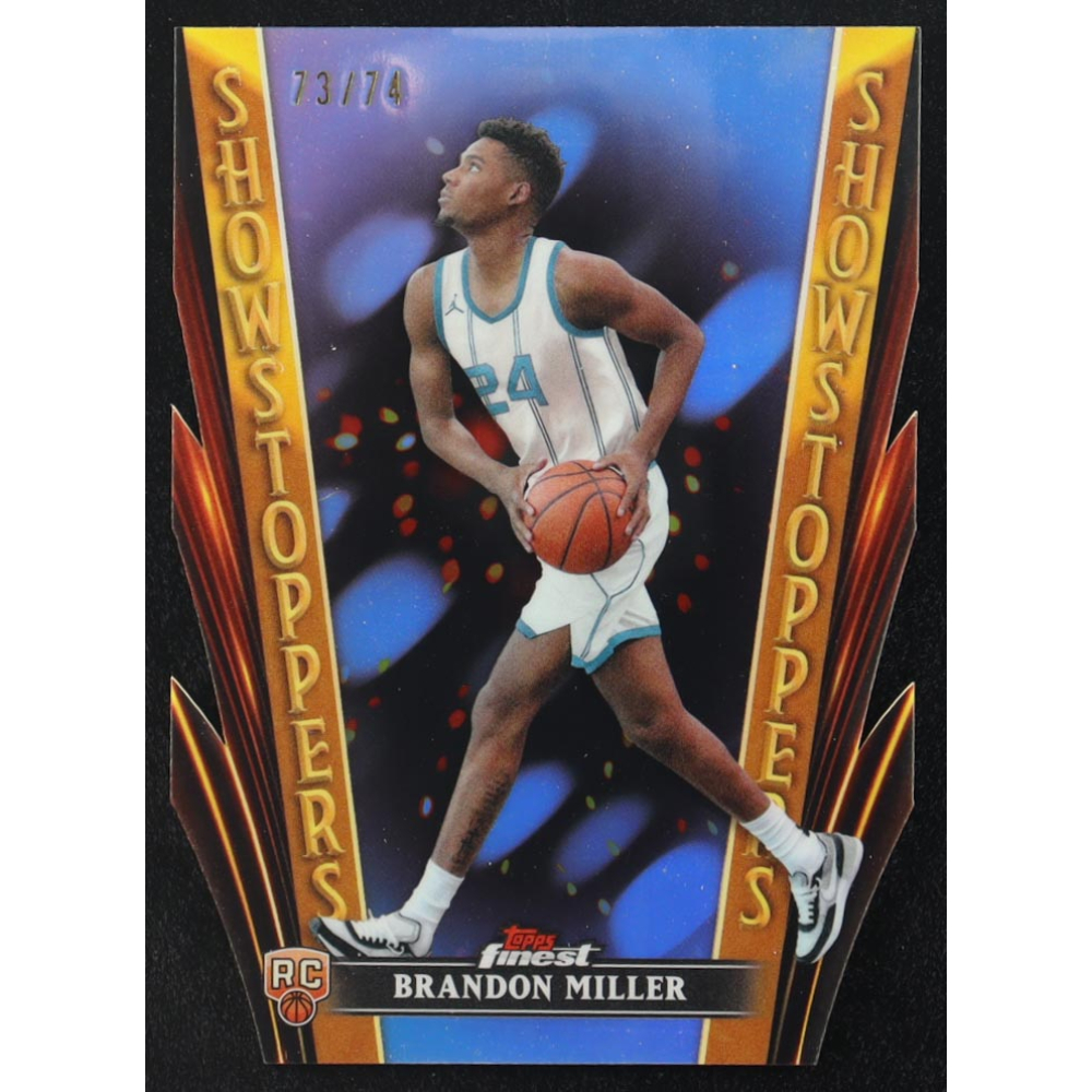 Brandon Miller 2023-24 Finest Showstoppers Die-Cut Refractors #SS22 #73/74 at PristineAuction.com