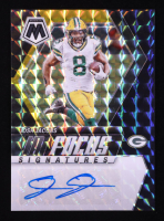 Josh Jacobs 2024 Panini  In Focus Signatures Mosaic Black Gold Choice Auto #IF-JJS at PristineAuction.com