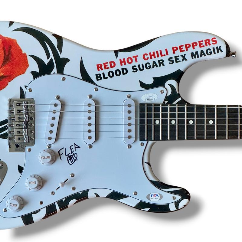 Red Hot Chili Peppers Set of (4) Custom Guitars Band-Signed by (4) with Anthony Kiedis, John Frusciante, Flea & Chad Smith (JSA & PSA) at PristineAuction.com Red Hot Chili Peppers Set of (4) Custom Guitars Band-Signed by (4) with Anthony Kiedis, John Frusciante, Flea & Chad Smith (JSA & PSA) at PristineAuction.com