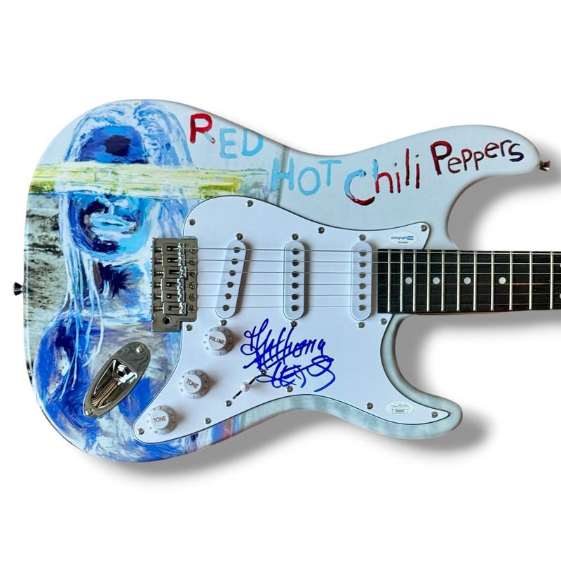 Red Hot Chili Peppers Set of (4) Custom Guitars Band-Signed by (4) with Anthony Kiedis, John Frusciante, Flea & Chad Smith (JSA & PSA) at PristineAuction.com Red Hot Chili Peppers Set of (4) Custom Guitars Band-Signed by (4) with Anthony Kiedis, John Frusciante, Flea & Chad Smith (JSA & PSA) at PristineAuction.com