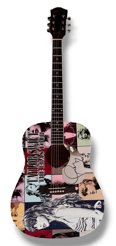 Taylor Swift "Eras Tour" Guitar with Signed Custom Insert Pickguard (JSA) at PristineAuction.com Taylor Swift "Eras Tour" Guitar with Signed Custom Insert Pickguard (JSA) at PristineAuction.com