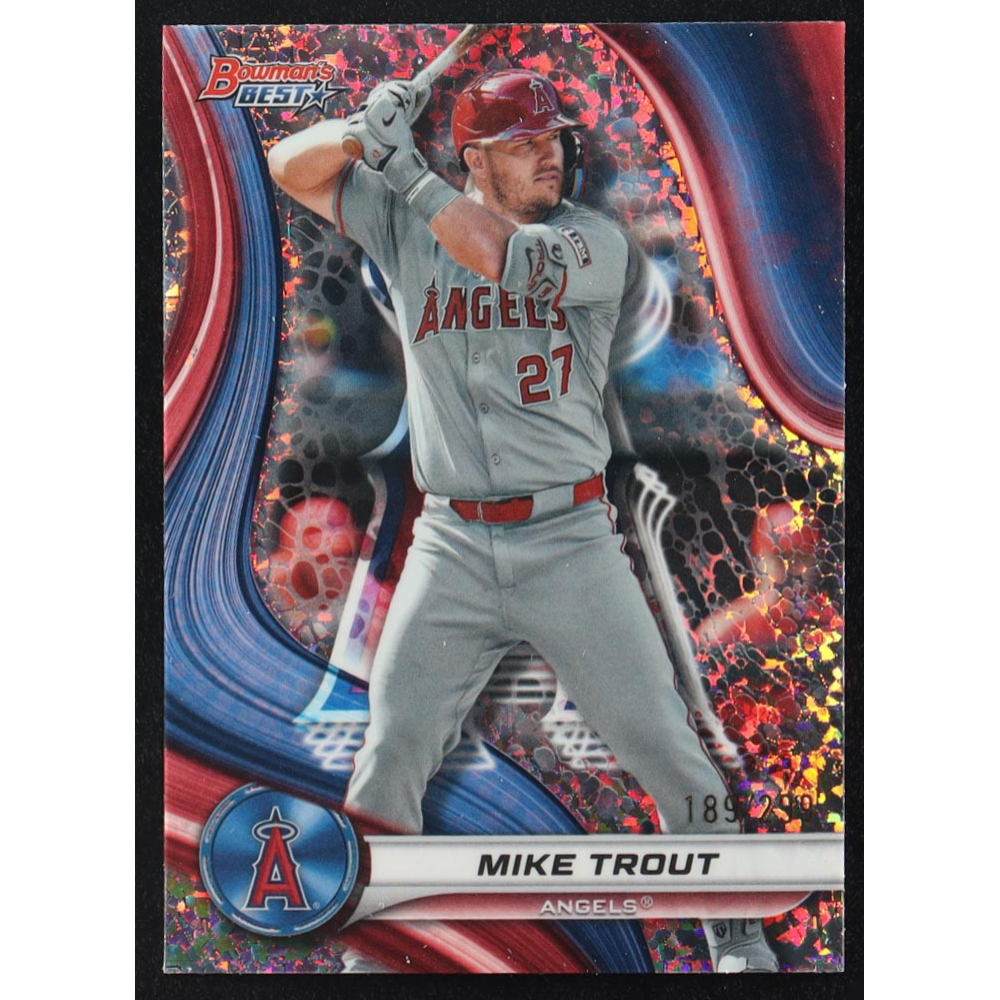 Mike Trout 2024 Bowman's Best Mini-Diamond Refractors #1 #189/299 at PristineAuction.com