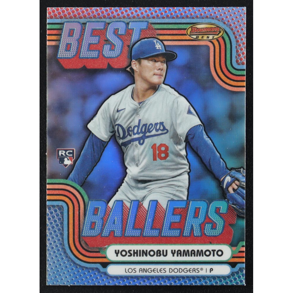 Yoshinobu Yamamoto 2024 Bowman's Best Best Ballers #BB15 RC at PristineAuction.com