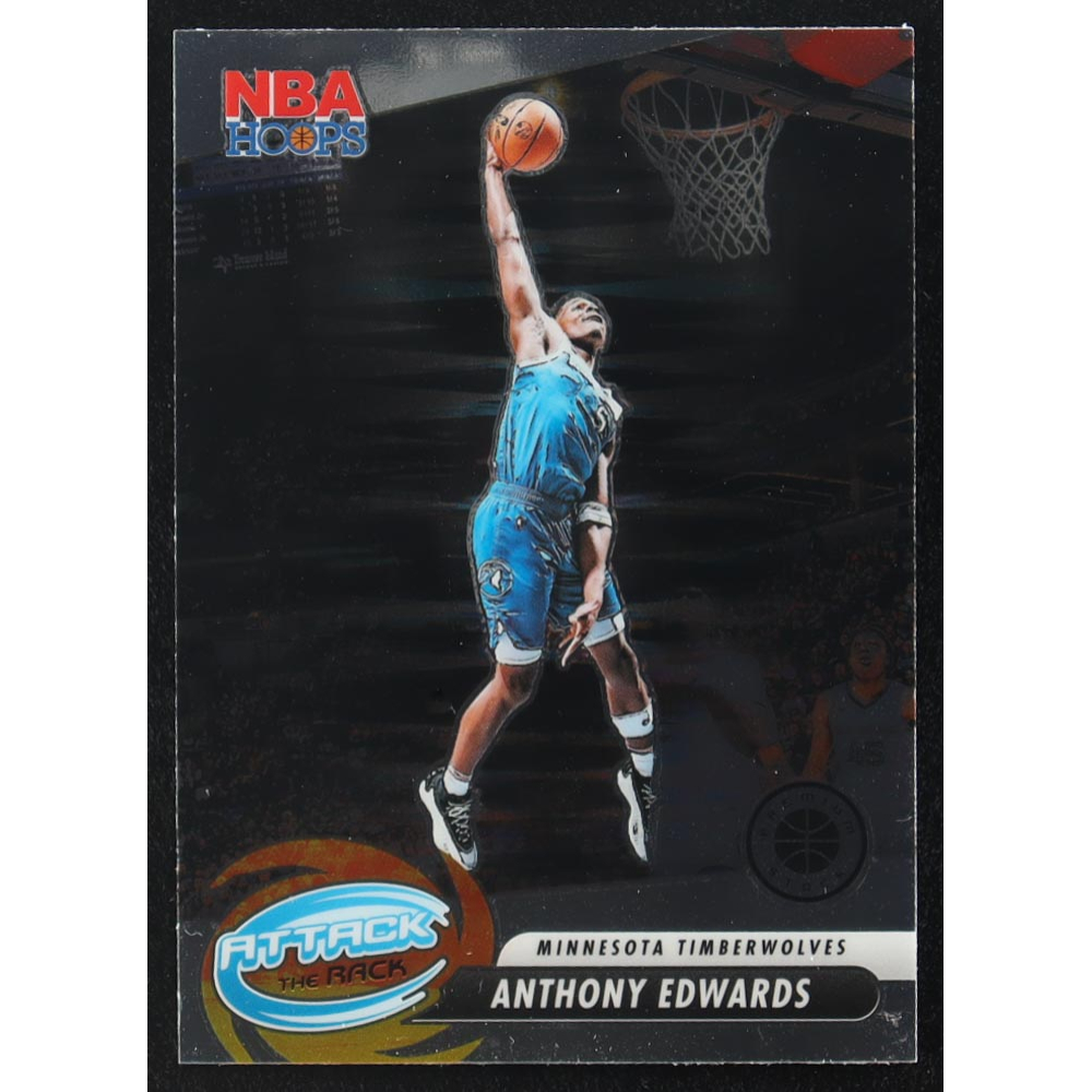 Anthony Edwards 2023-24 Hoops Premium Stock Attack The Rack #7 at PristineAuction.com