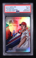 Nolan Ryan Signed 2019 Topps Fire Lasting Legacies #LL15 Nolan Ryan / Shohei Ohtani RC (PSA 7 | Auto 10) at PristineAuction.com