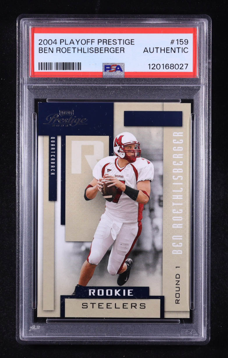 Ben Roethlisberger 2004 Playoff Prestige #159 RC (PSA Authentic) at PristineAuction.com Ben Roethlisberger 2004 Playoff Prestige #159 RC (PSA Authentic) at PristineAuction.com
