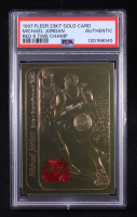 Michael Jordan 1997 Fleer Basketball Texture Red 6 Time Champions 23Kt Gold Card #NNO (PSA Authentic) at PristineAuction.com