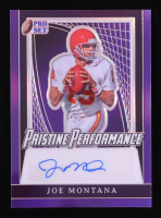Joe Montana 2024 Leaf Pro Set Pristine Performance Purple Auto #PP-JM8 #6/10 at PristineAuction.com