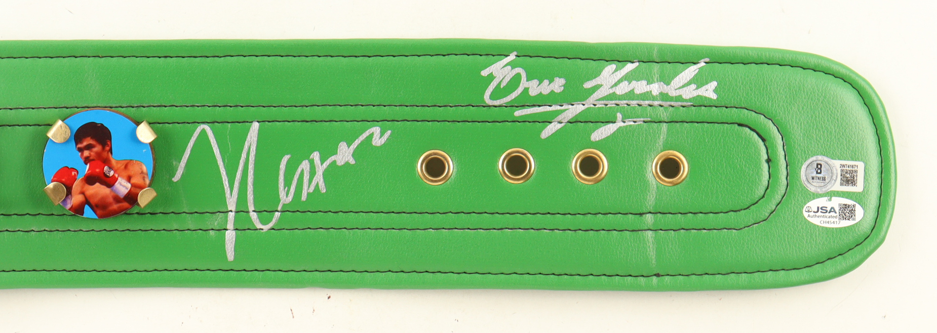 "The Kings of Mexico" WBC Full-Size Championship Belt Signed By (4) with Julio Cesar Chavez, Erik Morales, Marco Antonio Barrera, & Juan Manuel Marquez (Beckett & JSA) at PristineAuction.com "The Kings of Mexico" WBC Full-Size Championship Belt Signed By (4) with Julio Cesar Chavez, Erik Morales, Marco Antonio Barrera, & Juan Manuel Marquez (Beckett & JSA) at PristineAuction.com