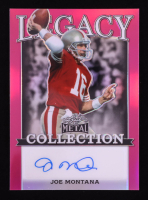 Joe Montana 2024 Leaf Metal Legacy Collection Pink Prismatic Auto #BA-JM13 #7/7 at PristineAuction.com