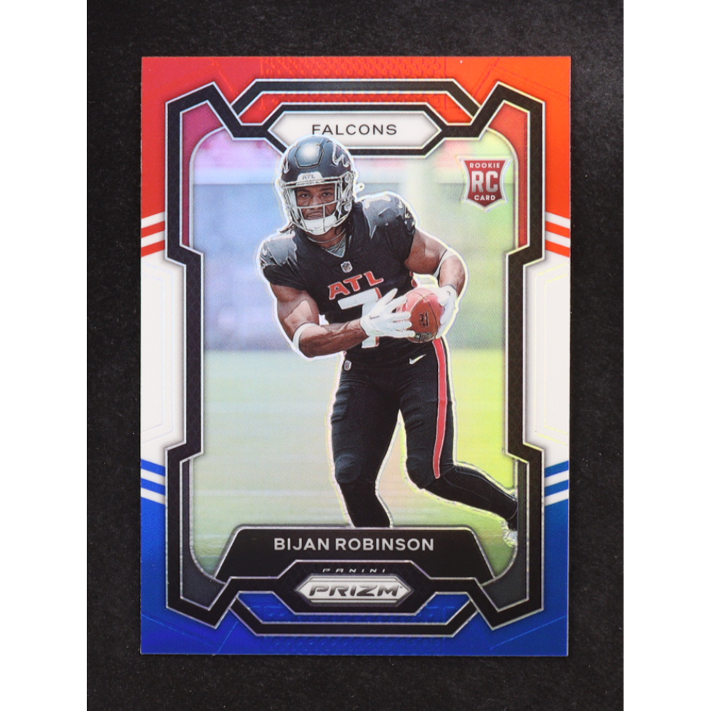 Bijan Robinson 2023 Panini Prizm Prizms Red White and Blue #305 RC at PristineAuction.com