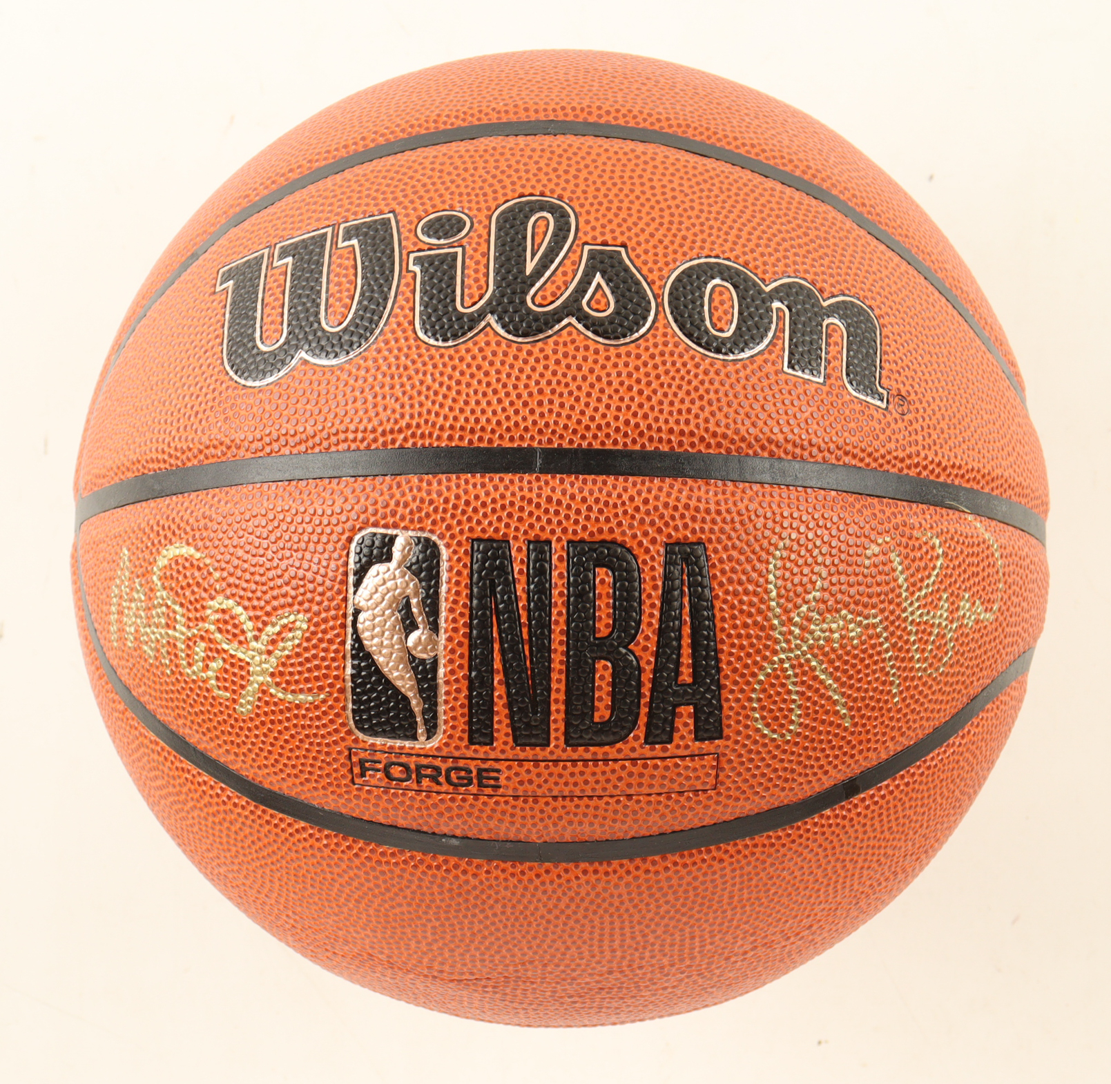 Magic Johnson & Larry Bird Signed NBA Basketball with Stand (PSA & Beckett) at PristineAuction.com Magic Johnson & Larry Bird Signed NBA Basketball with Stand (PSA & Beckett) at PristineAuction.com