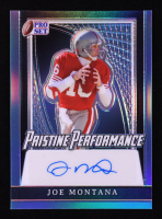 Joe Montana 2024 Leaf Pro Set Pristine Performance Blue Auto #PP-JM4 #6/25 at PristineAuction.com