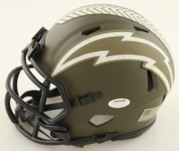 Ryan Leaf Signed Chargers Salute To Service Alternate Speed Mini Helmet (Schwartz) at PristineAuction.com