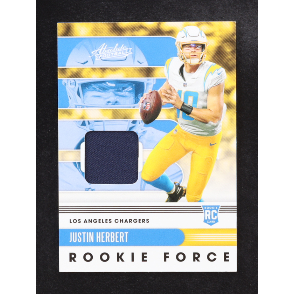 Justin Herbert 2020 Absolute Rookie Force Jerseys #3 RC at PristineAuction.com