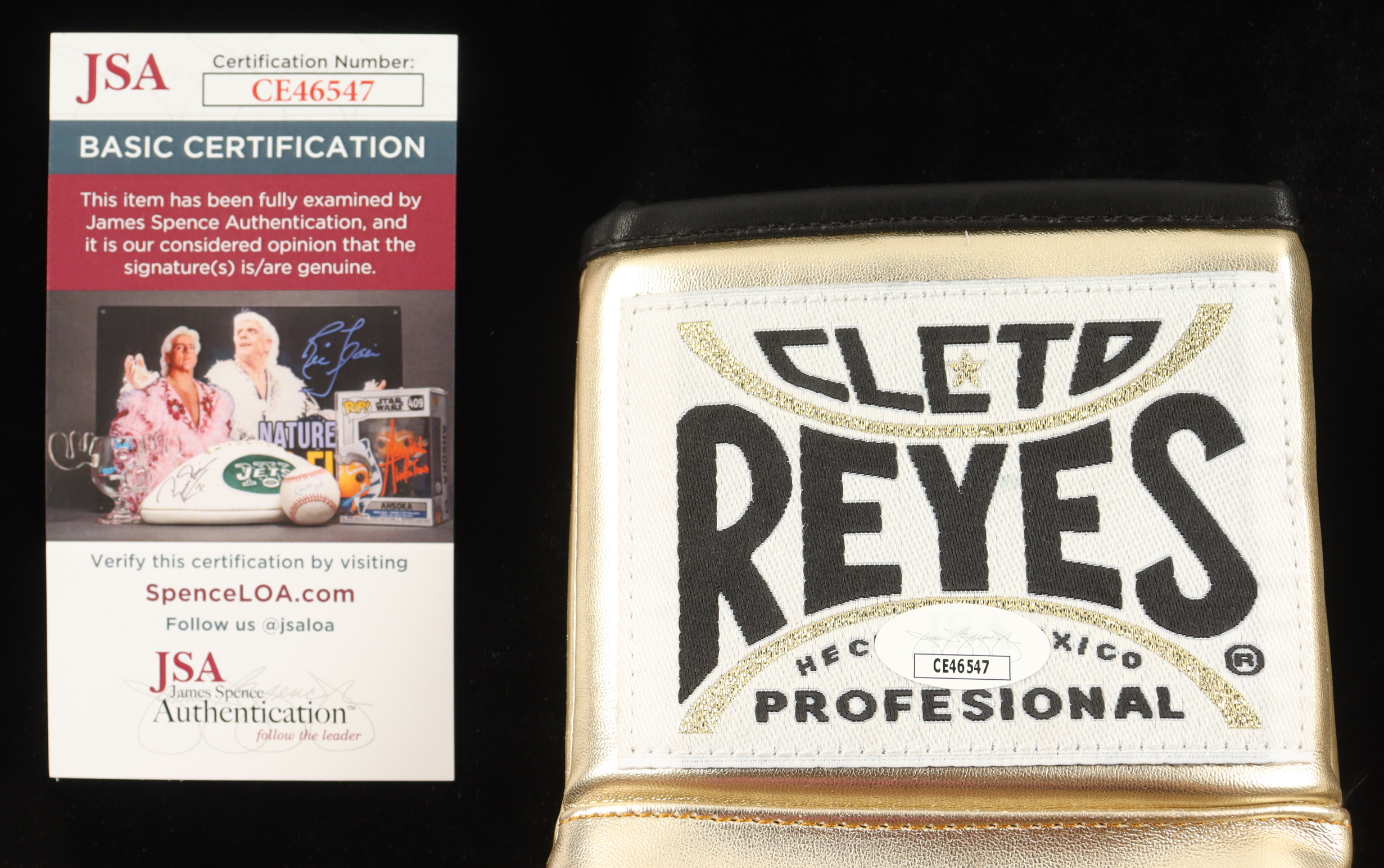 Julio Cessar Chavez, Marco Antonio Barrera & Erik Morales Signed Cleto Reyes Gold Edition Set of (2) Boxing Gloves (JSA) at PristineAuction.com Julio Cessar Chavez, Marco Antonio Barrera & Erik Morales Signed Cleto Reyes Gold Edition Set of (2) Boxing Gloves (JSA) at PristineAuction.com