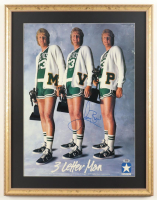 Larry Bird Signed "Three Letter Man" Vintage Converse Custom Framed Poster Display (PSA) at PristineAuction.com