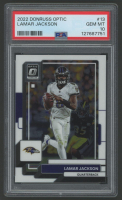 Lamar Jackson 2022 Donruss Optic #13 (PSA 10) at PristineAuction.com