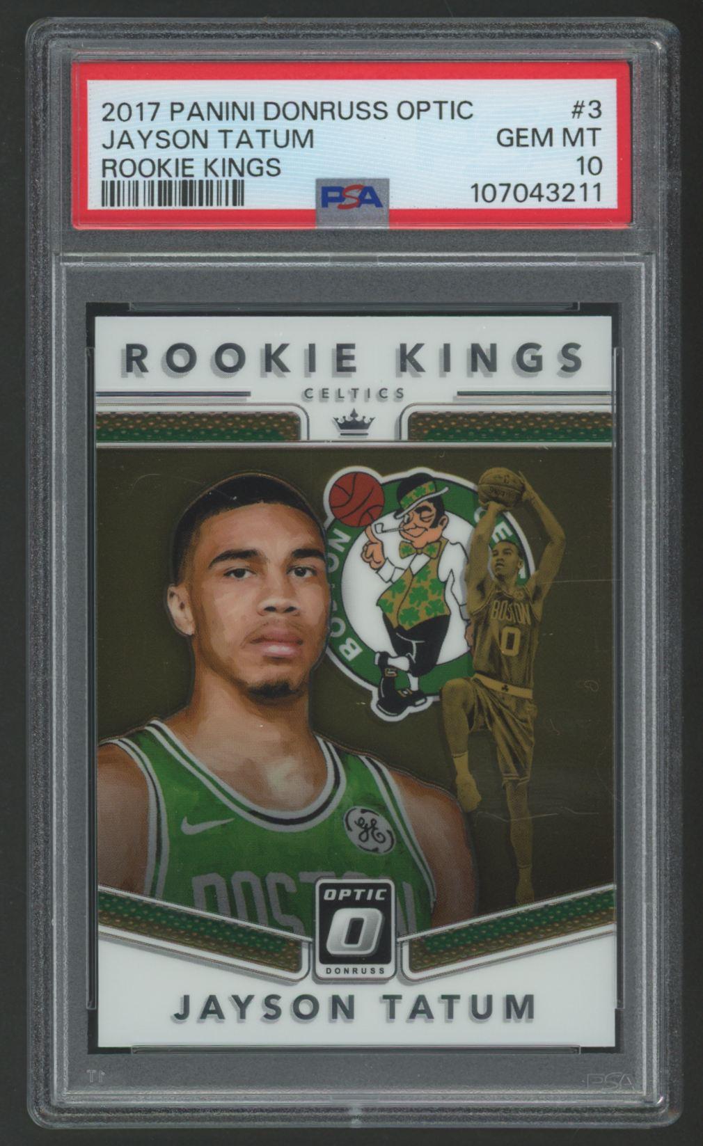 Jayson Tatum 2017 Donruss Optic Rookie Kings #3 RC (PSA 10) at PristineAuction.com Jayson Tatum 2017 Donruss Optic Rookie Kings #3 RC (PSA 10) at PristineAuction.com