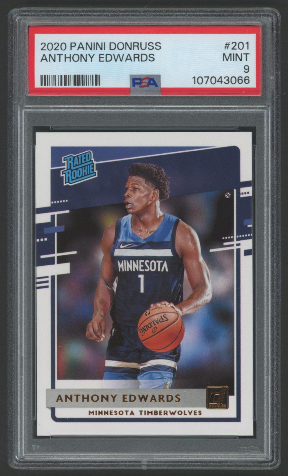 Anthony Edwards 2020 Donruss RR #201 RC (PSA 9) at PristineAuction.com Anthony Edwards 2020 Donruss RR #201 RC (PSA 9) at PristineAuction.com