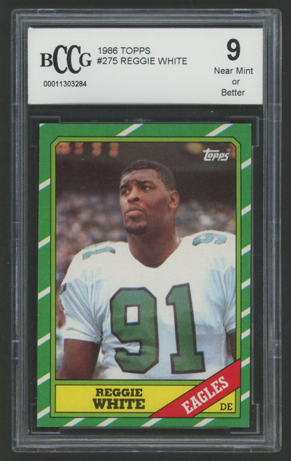 Reggie White 1986 Topps #275 RC (BCCG 9) at PristineAuction.com Reggie White 1986 Topps #275 RC (BCCG 9) at PristineAuction.com