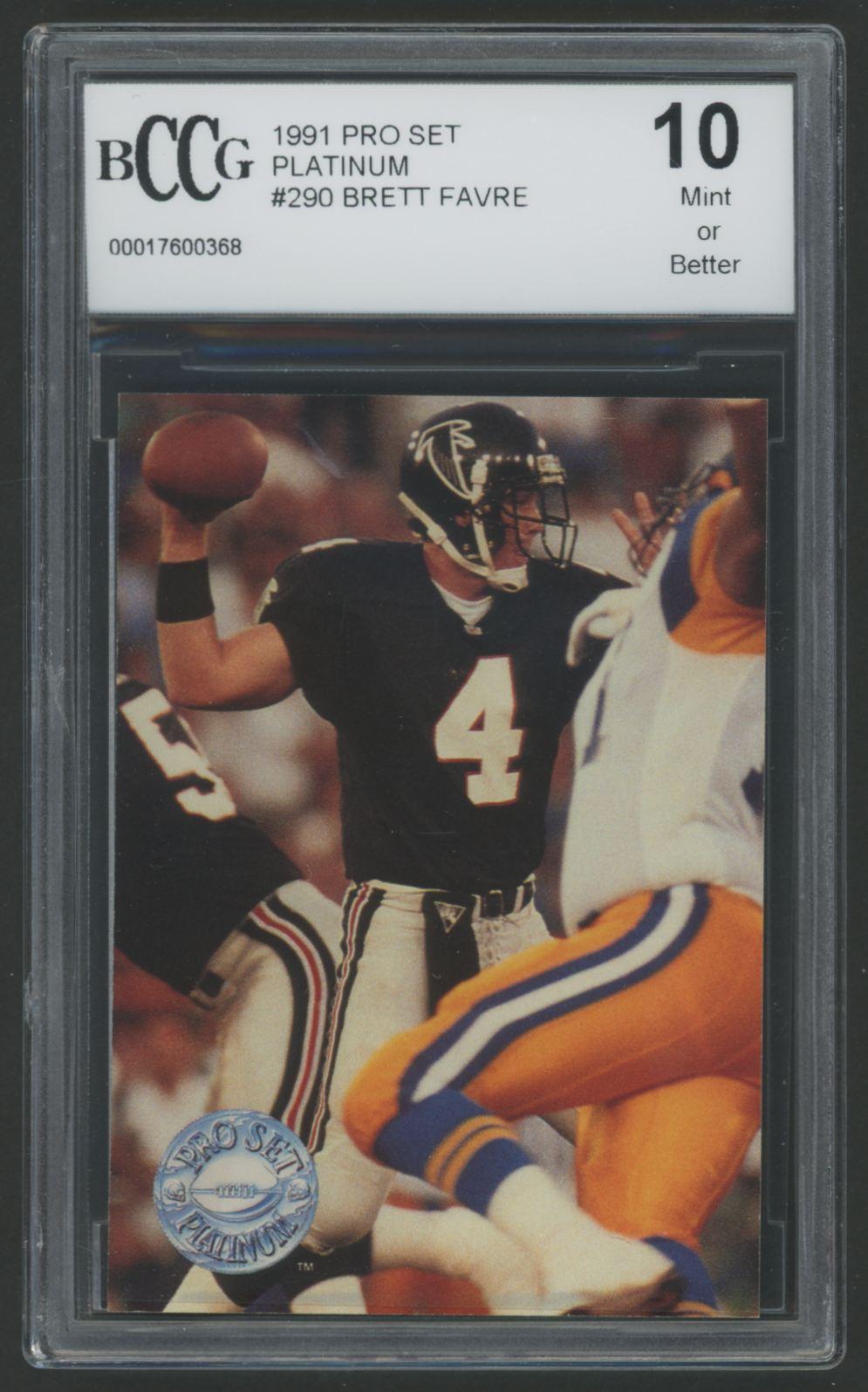 Brett Favre 1991 Pro Set Platinum #290 RC (BCCG 10) at PristineAuction.com Brett Favre 1991 Pro Set Platinum #290 RC (BCCG 10) at PristineAuction.com