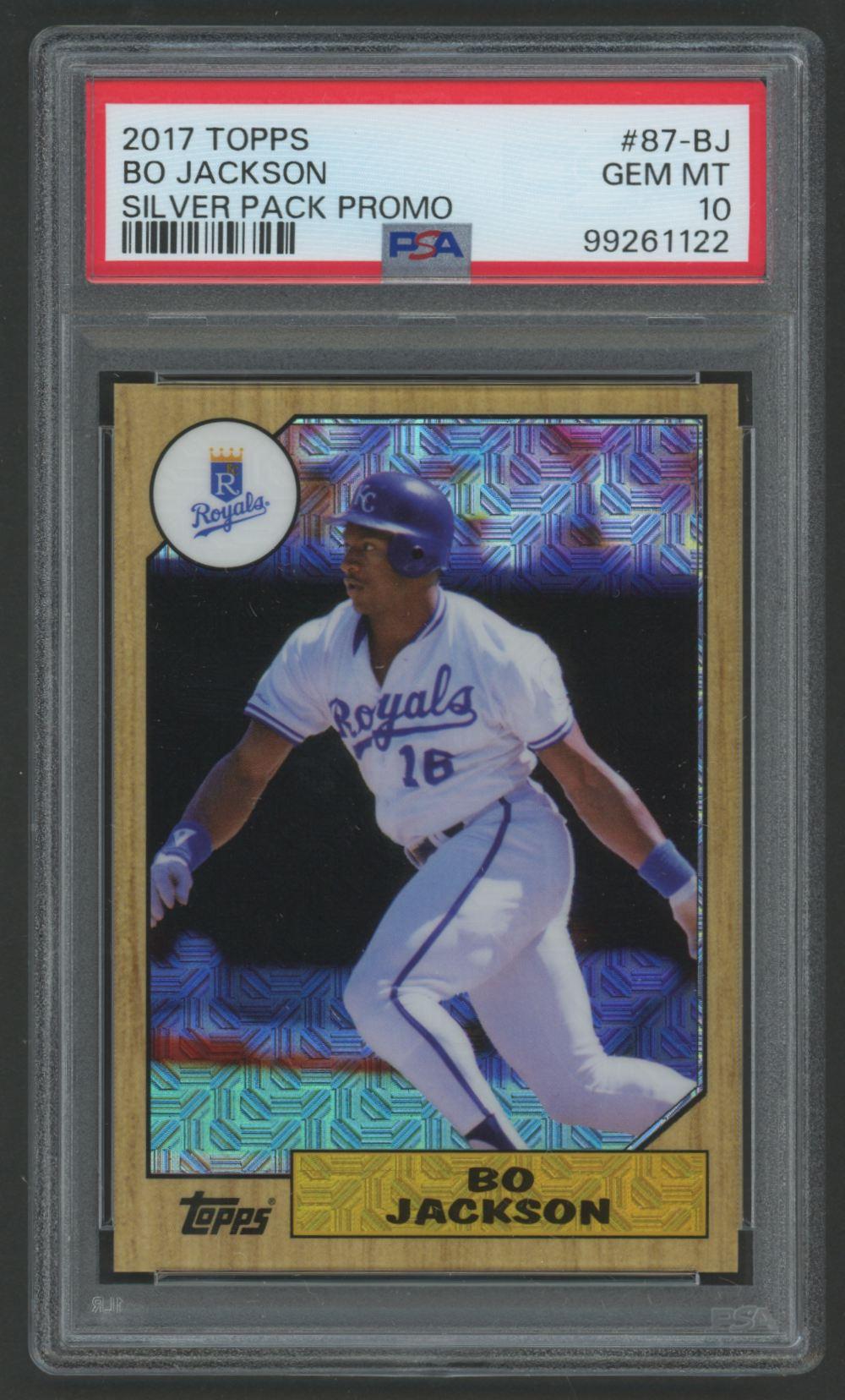 Bo Jackson 2017 Topps '87 Topps Silver Pack Chrome #87BJ (PSA 10) at PristineAuction.com Bo Jackson 2017 Topps '87 Topps Silver Pack Chrome #87BJ (PSA 10) at PristineAuction.com