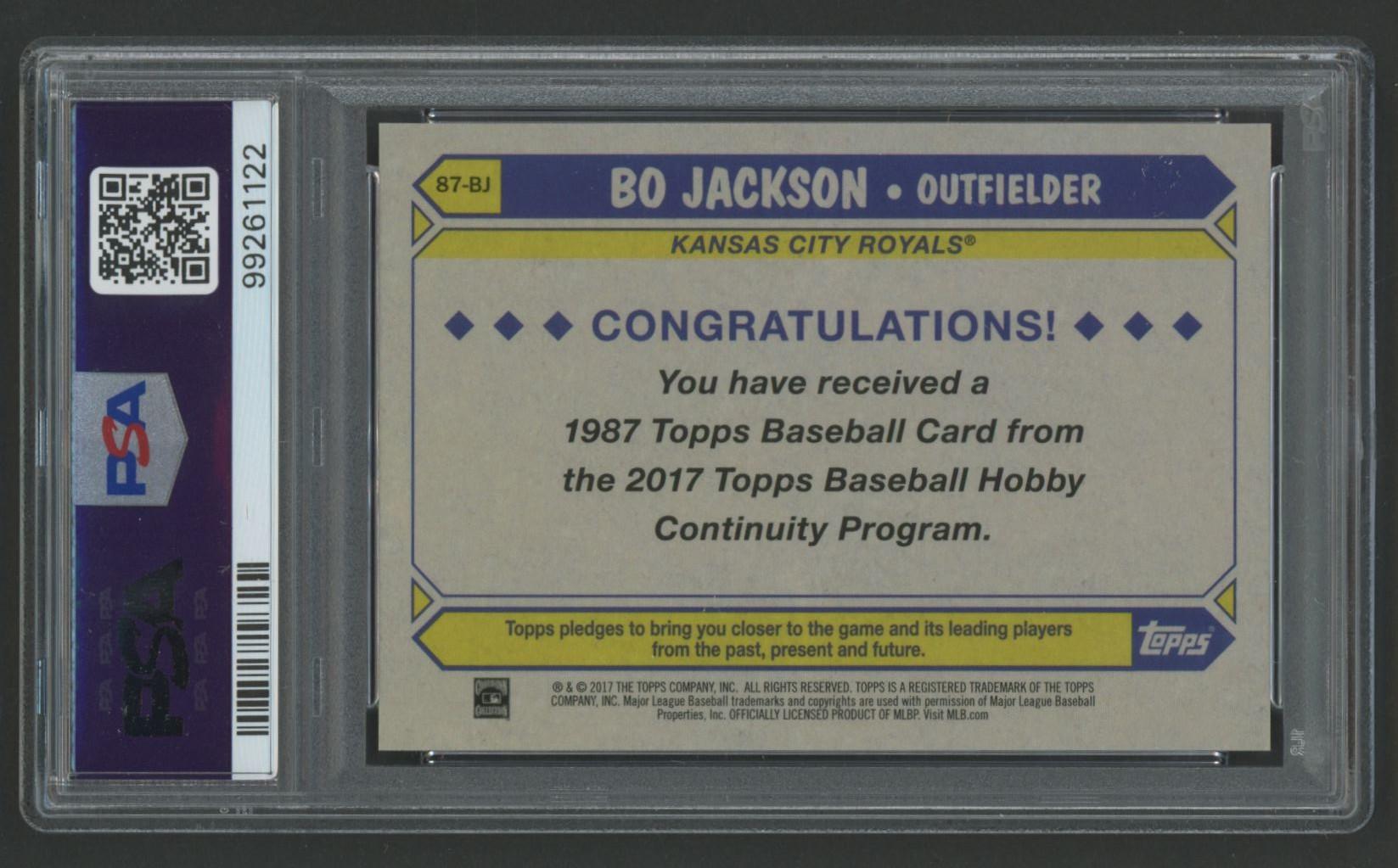 Bo Jackson 2017 Topps '87 Topps Silver Pack Chrome #87BJ (PSA 10) at PristineAuction.com Bo Jackson 2017 Topps '87 Topps Silver Pack Chrome #87BJ (PSA 10) at PristineAuction.com