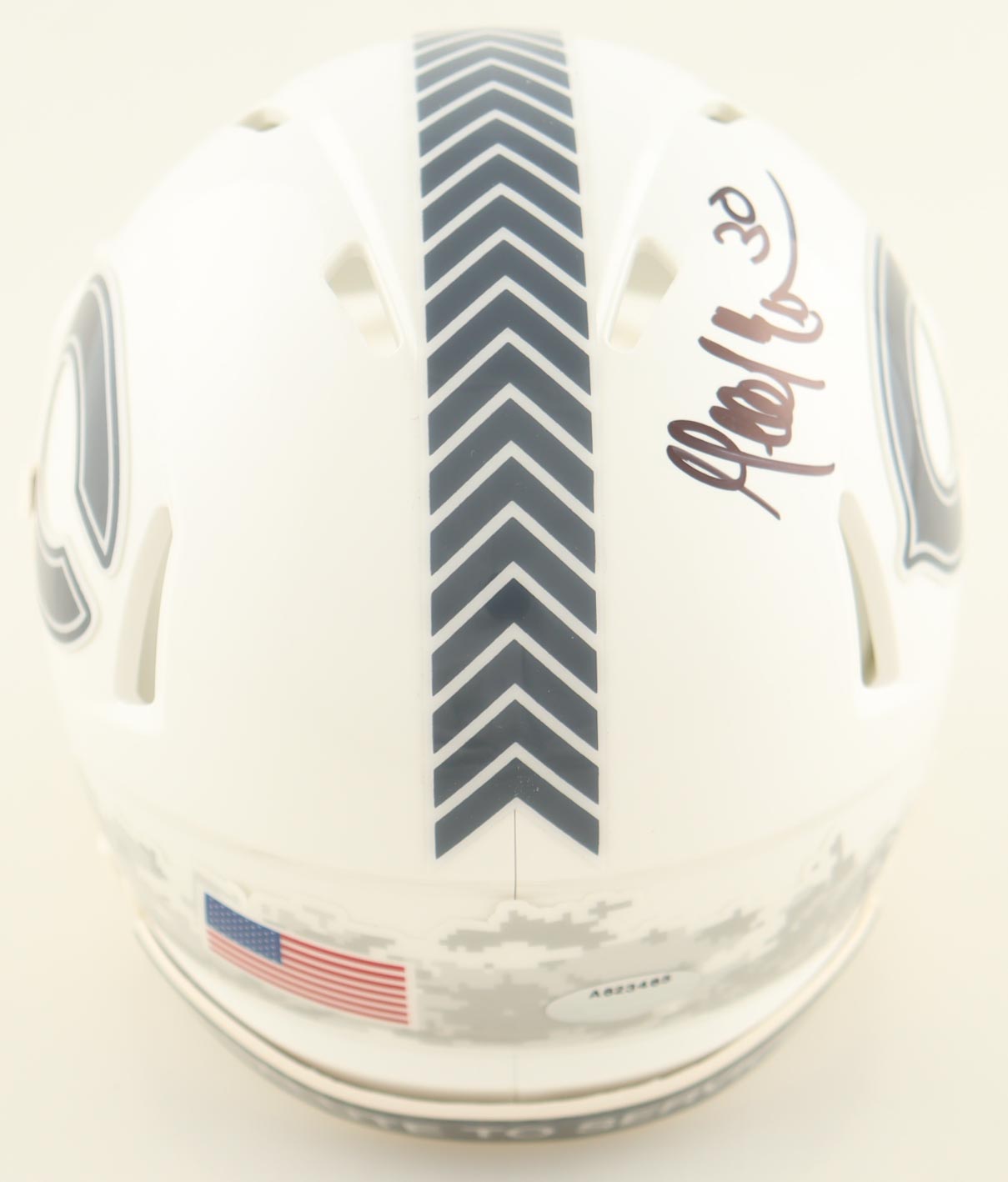 Mike Brown Signed Signed Bears Salute To Service Alternate Speed Mini Helmet (Schwartz) at PristineAuction.com Mike Brown Signed Signed Bears Salute To Service Alternate Speed Mini Helmet (Schwartz) at PristineAuction.com