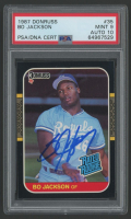 Bo Jackson Signed 1987 Donruss #35 RC (PSA 9 | Autograph Graded 10) at PristineAuction.com