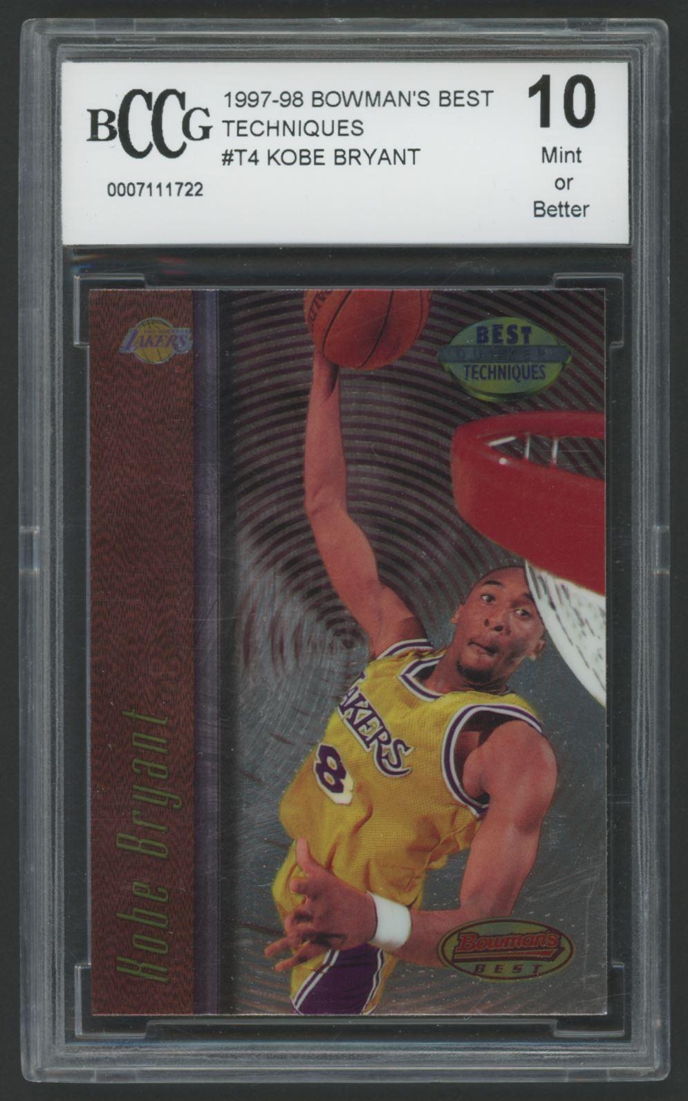 Kobe Bryant 1997-98 Bowman's Best Techniques #T4 (BCCG 10) at PristineAuction.com Kobe Bryant 1997-98 Bowman's Best Techniques #T4 (BCCG 10) at PristineAuction.com