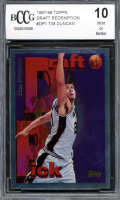 Tim Duncan 1997-98 Topps Draft Redemption #DP1 RC (BCCG 10) at PristineAuction.com