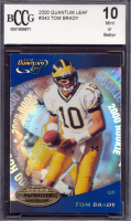 Tom Brady 2000 Quantum Leaf #343 RC (BCCG 10) at PristineAuction.com