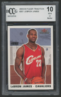 LeBron James 2003-04 Fleer Tradition #261 RC (BCCG 10) at PristineAuction.com