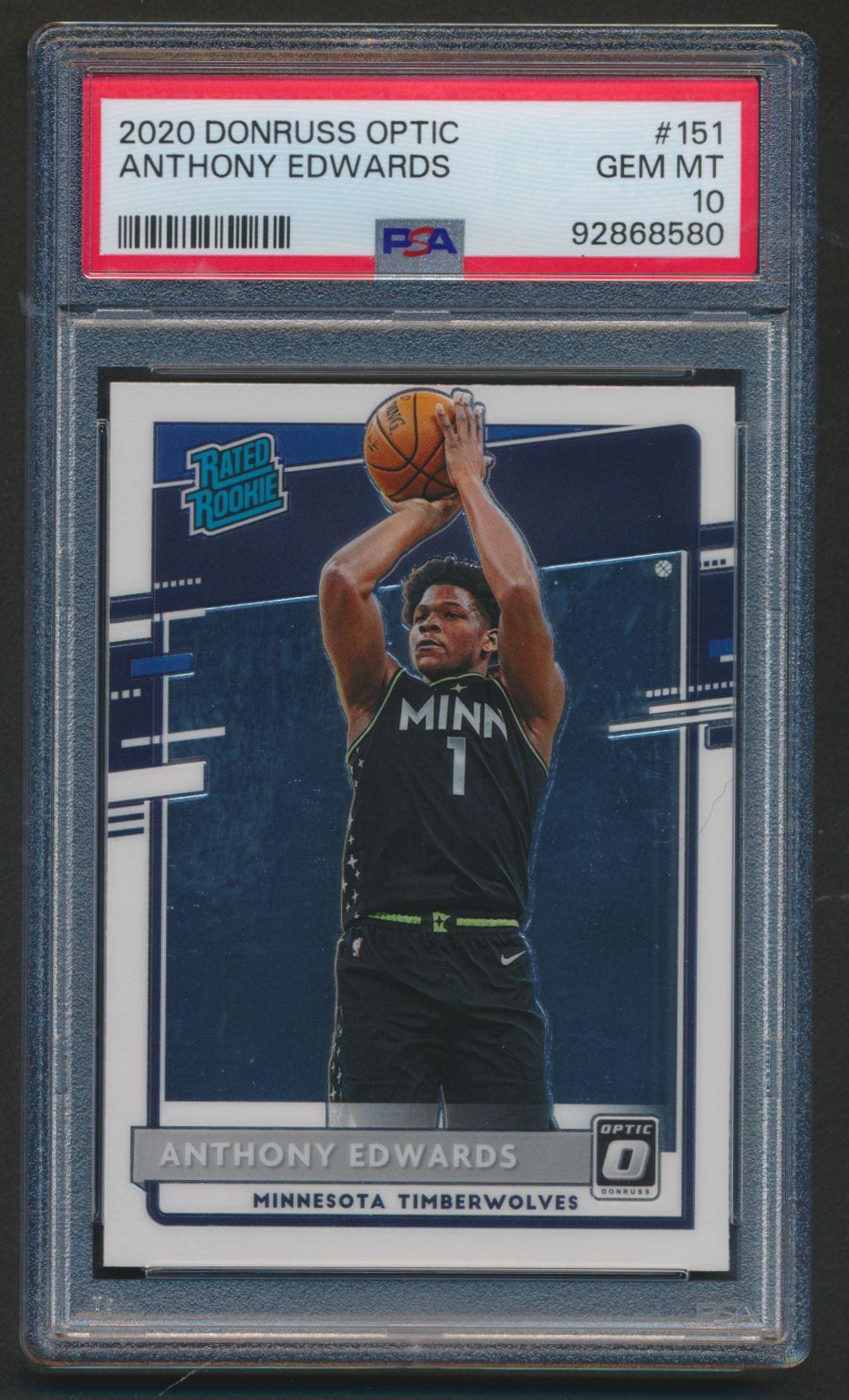 Anthony Edwards 2020 Donruss Optic RR #151 RC (PSA 10) at PristineAuction.com Anthony Edwards 2020 Donruss Optic RR #151 RC (PSA 10) at PristineAuction.com