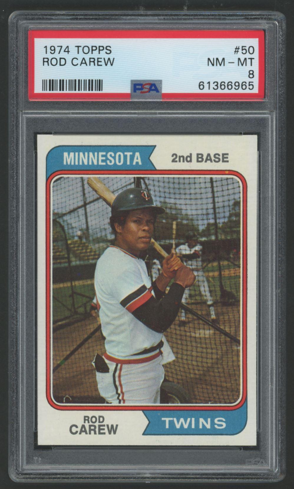 Rod Carew 1974 Topps #50 (PSA 8) at PristineAuction.com Rod Carew 1974 Topps #50 (PSA 8) at PristineAuction.com