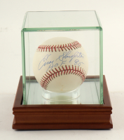Enos Slaughter Signed ONL Baseball with Display Case Inscribed "HOF 85" (PSA) at PristineAuction.com