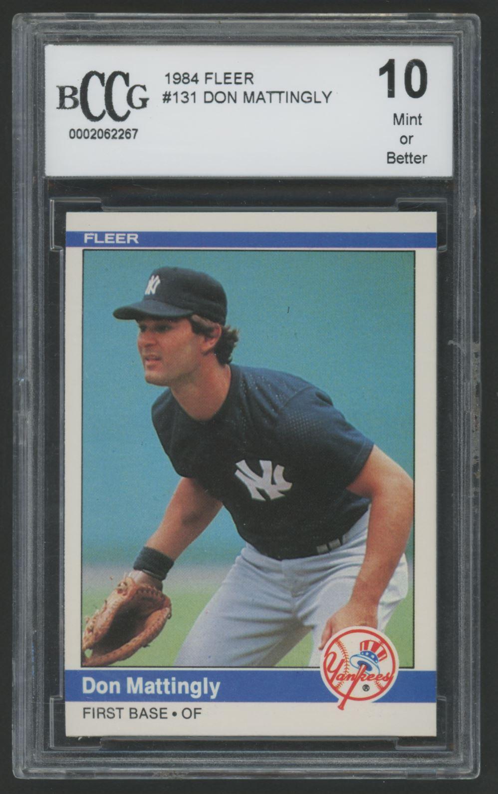 Don Mattingly 1984 Fleer #131 RC (BCCG 10) at PristineAuction.com Don Mattingly 1984 Fleer #131 RC (BCCG 10) at PristineAuction.com
